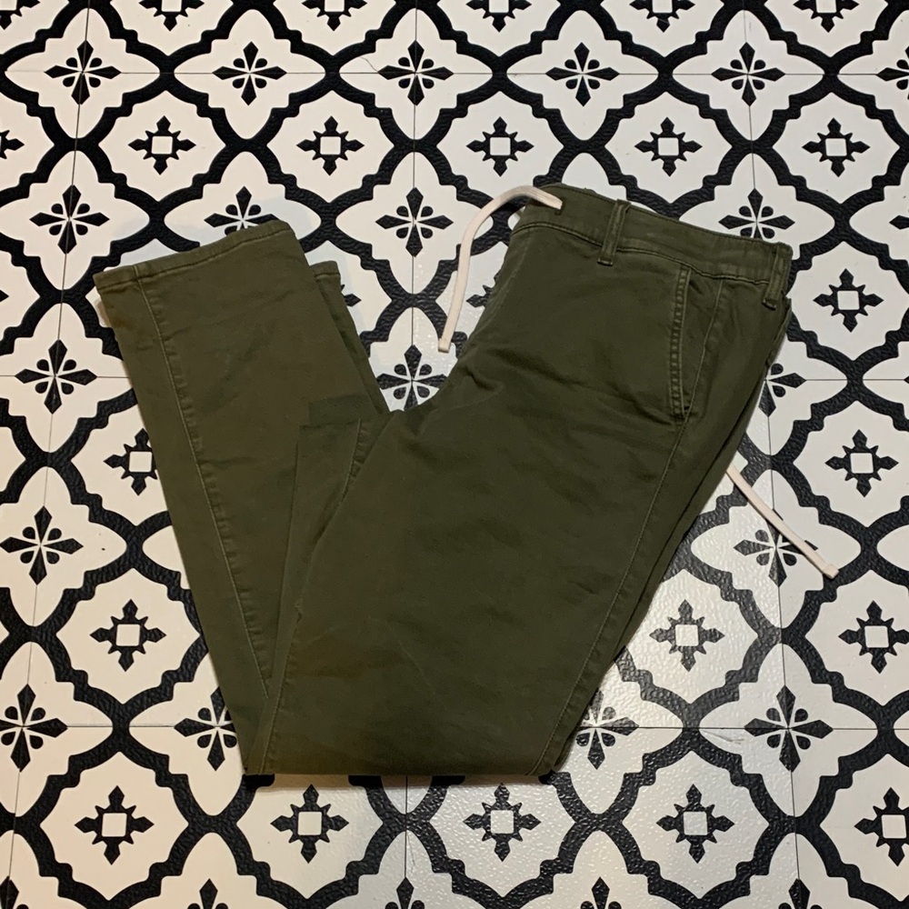 Torrid Weekend Boyfriend Straight Stretch Twill Green Trousers - Picture 2 of 6